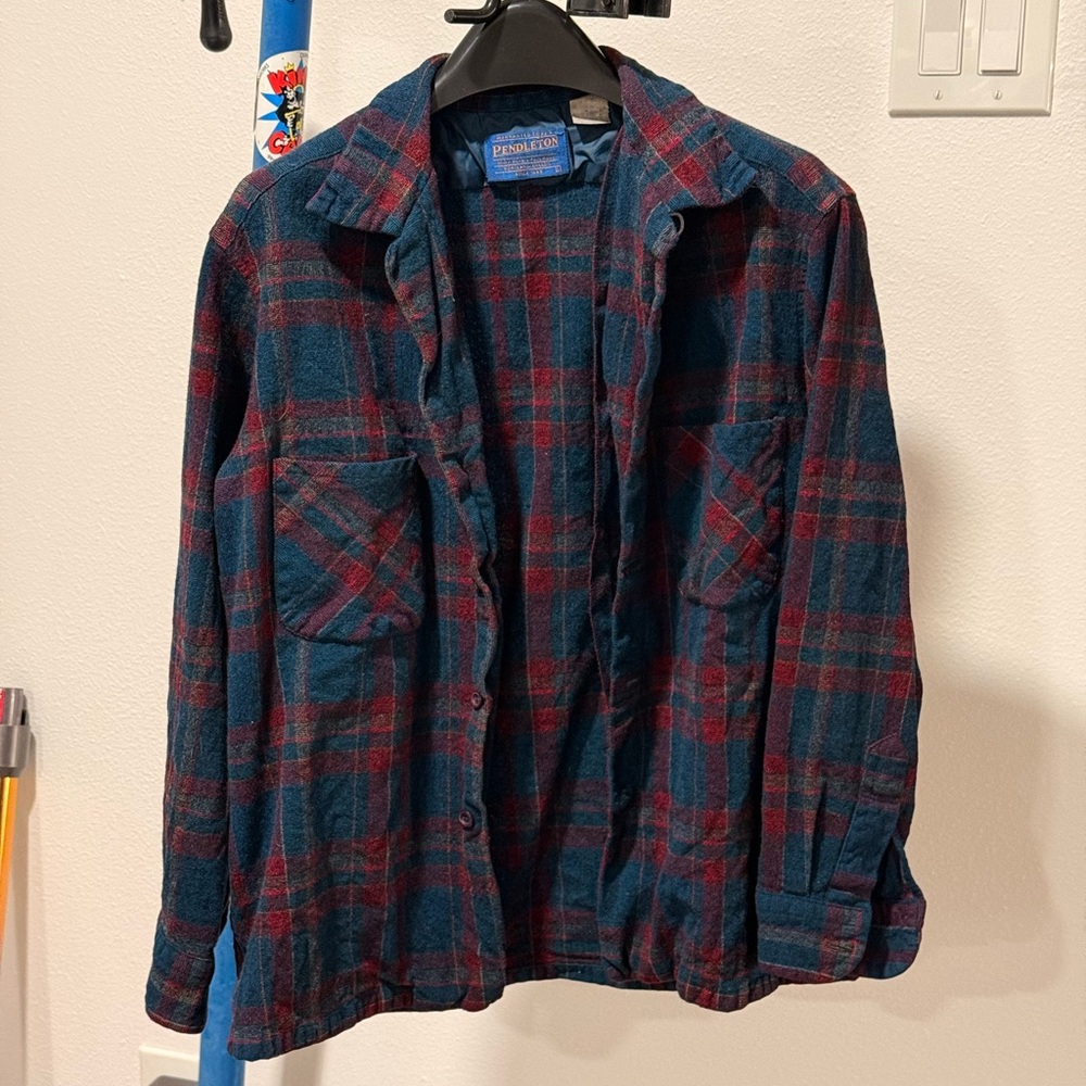 Pendleton Red and Blue Plaid Overshirt